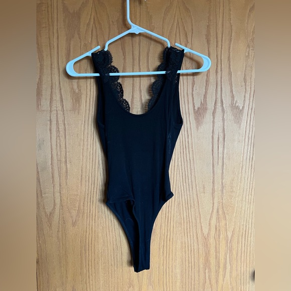 Lulus Ravalli Black Lace Ribbed Sleeveless Bodysuit - Picture 7 of 7